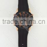 Wholesale price silicone watch alloy watch with rose color
