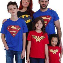 Justice League Batman Superman Wonder Woman Matching Family T-Shirt Infant to Adult