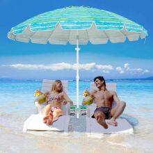 Wholesale OEM 8.5FT Large Beach Umbrellas With Table Outdoor Patio Umbrella Offset Pole Polyester Canopy Windproof Iron Base Sustainable UV50+ thumbnail-3