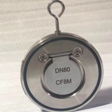 Single Disc & Double Plate Wafer Check Valve Single Flap PN10/PN16 H74W 304 316 Stainless Steel Body CF8 CF8M Round Type thumbnail-6