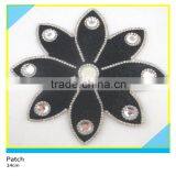 Iron on Decals Hotfix Black Horse Hair Mix Rhinestone Oval Patch 12x15cm thumbnail-4