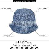 Hot Selling Stonewashed Blue Plain Bucket Hat Wholesale thumbnail-1