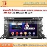 High Definition 9 Inch 2 Din Car Dvd Player for Toyota Highlander
