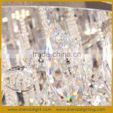 Big Square LED Crystal Short Chandelier With Clear k9 Crystal With Lighting Remote Control thumbnail-5