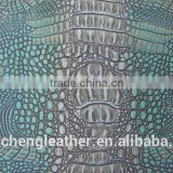 2014 hotsale tow-tone crocodile emboss pu leather fc15058-2