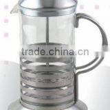 high quality stainless steel & glass coffee /tea pot