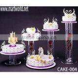 2016 Acrylic Cake Stand for Wedding Decoration(cake-004)
