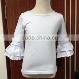 Wholesale Baby Ruffle Shirts MIX Color Miss123 Brand,Many Color T Shirts With Double Ruffle Long Sleeve thumbnail-5