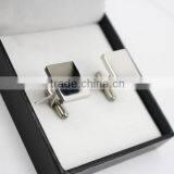 Men's Business Cufflinks Silver Rectangle Cufflinks thumbnail-3