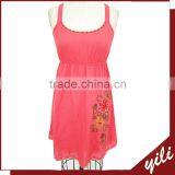 Latest Designer Women Spaghetti Strap Bangkok Dress Embroidered Design thumbnail-1