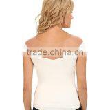 New Model Off-the-shoulder Look With Cap Sleeves t Shirt Women's Blouse thumbnail-4