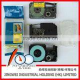 Tape Cartridge for Label Printer Compatible Casio XR-12RD1 Black on Red 12mm Label Ribbon thumbnail-5