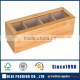 natural wooden box for tea bags