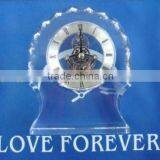 Wholesale Fashion K9 Crystal Glass Pyramid Desk Table Clock thumbnail-6