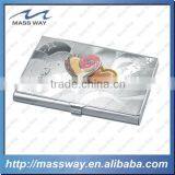 High Grade Novelty Metal Heart Shape Credit Name Card Holder