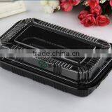 Thickness Black Disposable Food Grade Plastic Sushi Box on Sale
