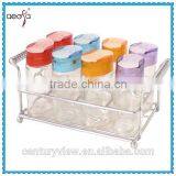 Mini Spice Jar Set Condiment Glass Bottle for Cooking