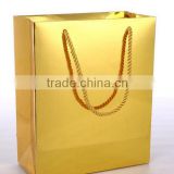 custom design paper packaging bag in gold