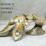 High Quality Decorative Resin Peacock Statue