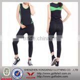 Polyester Spandex Ladies Running Wear Running Suits for Summer thumbnail-1