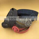 Fashion Covered Button Buckle PU Belt thumbnail-1
