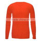 Men's V-neck Cashmere Sweater Wholesale thumbnail-2