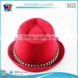 Wholesale Short Brim Felt Hat/ Fashion Custom Wool Felt Fedora Hat thumbnail-4