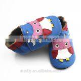 Owl Blue Leather Baby Toddler Boys Shoes thumbnail-2