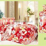 100% polyester bedding set/ pure and fresh feeling/clear pattern/fitted sheet set/