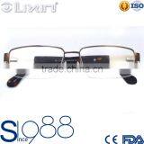 Half Rim Men Style And Gold Metal Optical Frames With Acetate Temples