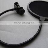 Metal Gooseneck Microphone Windshield Double Mesh , Broadcast Microphone Windscreen For Noise Filter thumbnail-4