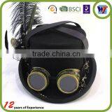 Black Fancy Vintage Steam Punk Top Hat Cosplay Hat Men Headwear thumbnail-1