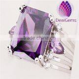 Karmas Canvas Iridescent Faceted Topza Jewel Cocktail Ring thumbnail-2