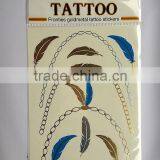 Long Lasting Sexy Metallic Temporary Tattoo Gold Foil Stickers thumbnail-4