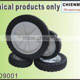 Chinese Semi Pneumatic Plastic Wheel Rubber Wheel/wheelbarrow Tyre.plastic Hub Wheel thumbnail-2