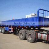 2016 Tri-Axle 50ton 40Feet Flat Bed Side Wall Cargo Truck Semi Trailer For Sale thumbnail-1