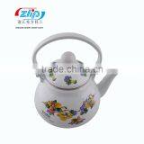 1.5L Pearl Shape Good Quality Enamel Tea Kettle Decorated thumbnail-4