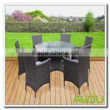 Audu Atlanta Outdoor Garden Rattan Dining Set With Lazy Susan thumbnail-3