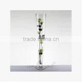 Clear Tapered Galss Vase Flower Arrangement for Home Wedding Decoration thumbnail-2