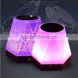 Colorful Dazzle LED Light Mini Crack Bluetooth Speaker With LED Clock thumbnail-5