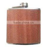 Hot Sell Stainless Steel Hip Flask, Cherry Wooden Hip Flask thumbnail-5