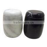 Classic home decoration carrara marble jar for storage