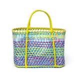 High Quality Best Selling Multi-colored Bamboo Shopping Bag WITH HANDLE From Vietnam thumbnail-1