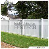 Fentech White Privacy Decorative Decorative Vinyl Fencing With Gothic Fence Post Caps