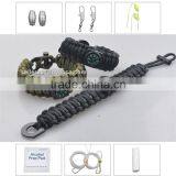 8 in 1 Survival Gear Paracord Bracelet Compass Fishing Kit Flint Fire Starter thumbnail-1
