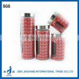 Screen Print Glass Mason Jar With Screw Top Lid Metal Skin thumbnail-1