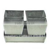 AQA Galvanized Zinc Vase,Galvanized Zinc Watering Can , Zinc Pot Planter, Zinc Planter for Gardening and Household thumbnail-1