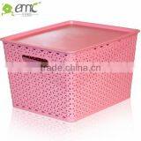 Plastic Rattan Baskets, Plastic Rattan Baskets With Cover thumbnail-5