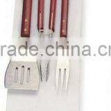 Good Quality 3pc Barbecue Tools With Wooden Handle thumbnail-1