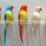Decorative feather bird stick